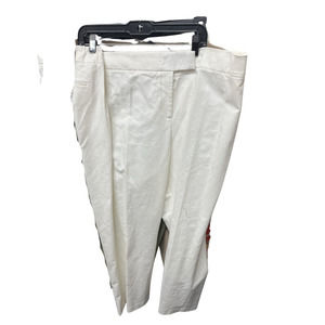 Anne Klein White Plus Size Pants 22W - Women's Trousers